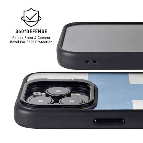 Finland Flag Distressed iPhone 14 Pro Kickstand Case